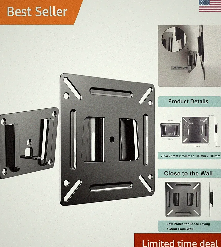 RV TV Mount Monitor Wall Mount Camper 14-24 Inch LED LCD Low Profile Flat Cur...